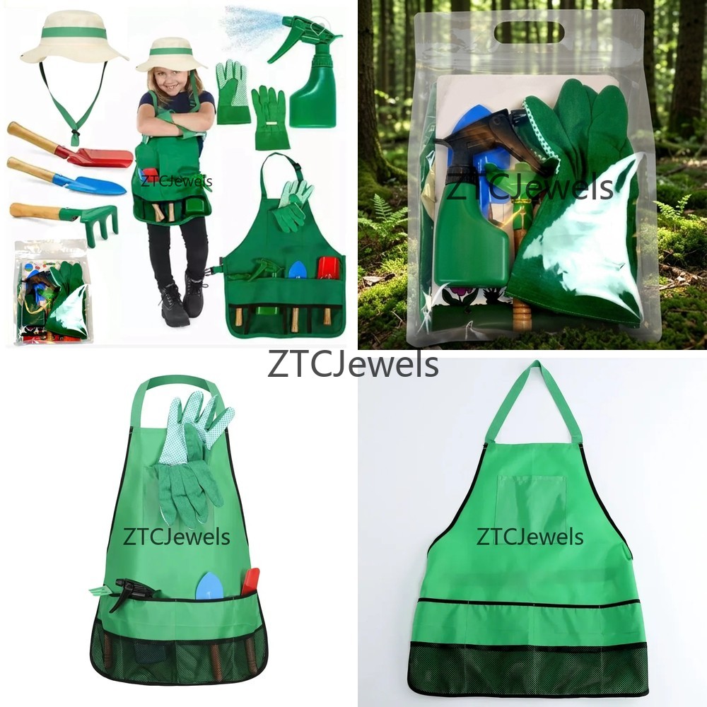 Gardening Tools Kids Set - Kids Garden Apron Tool Set with
