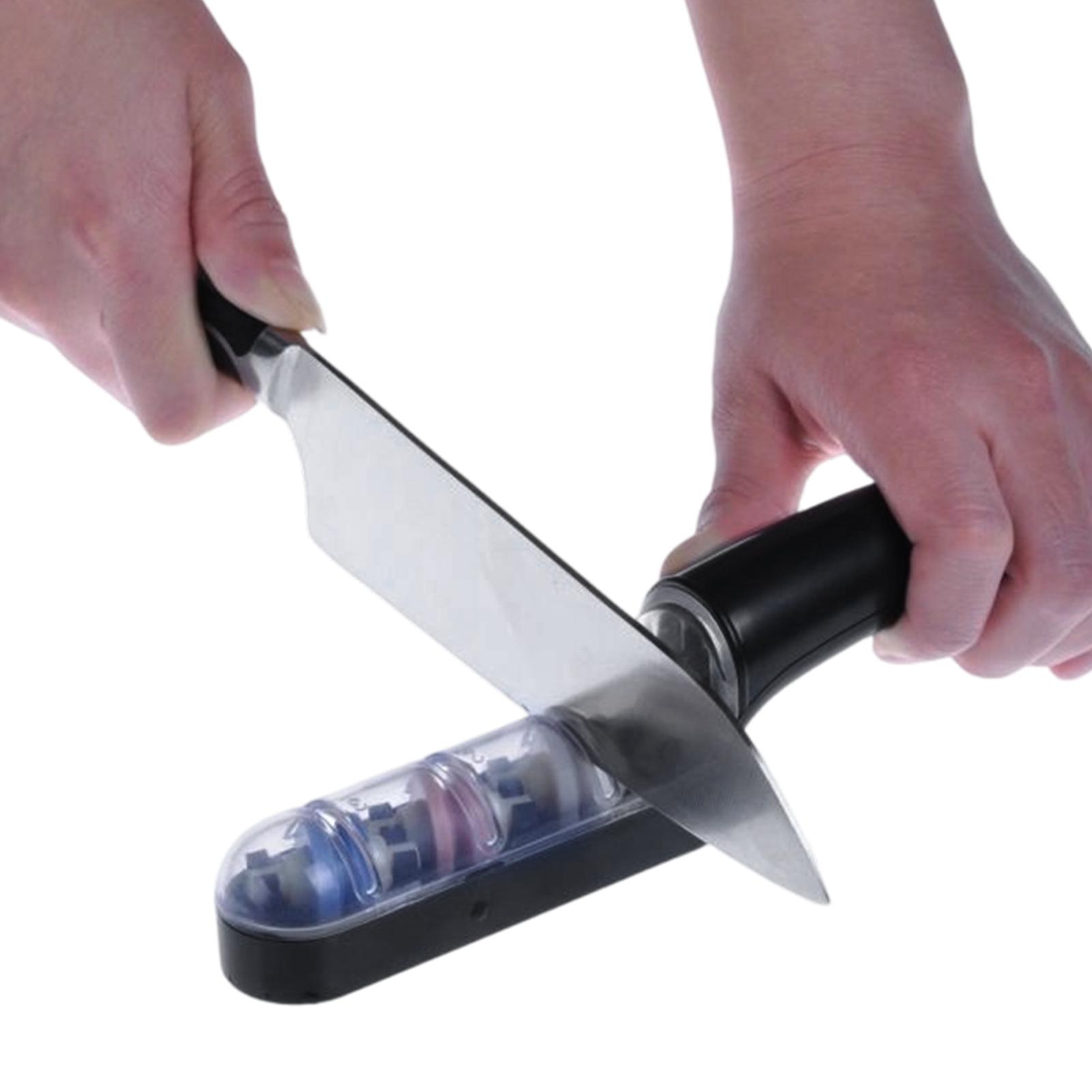 Gardening Tools For Seniors - 3 Stage Tool Sharpener Garden Knife