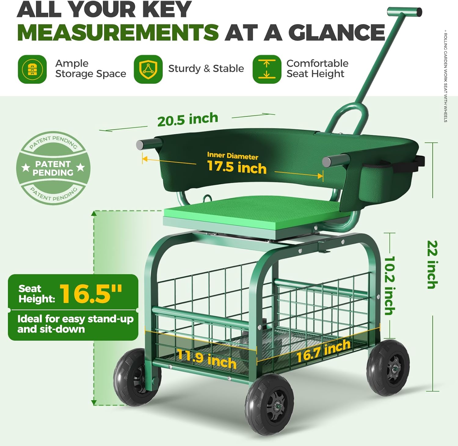 Garden Seat with Wheels, Rolli - огляд і ціна Gardening Tools For Seniors