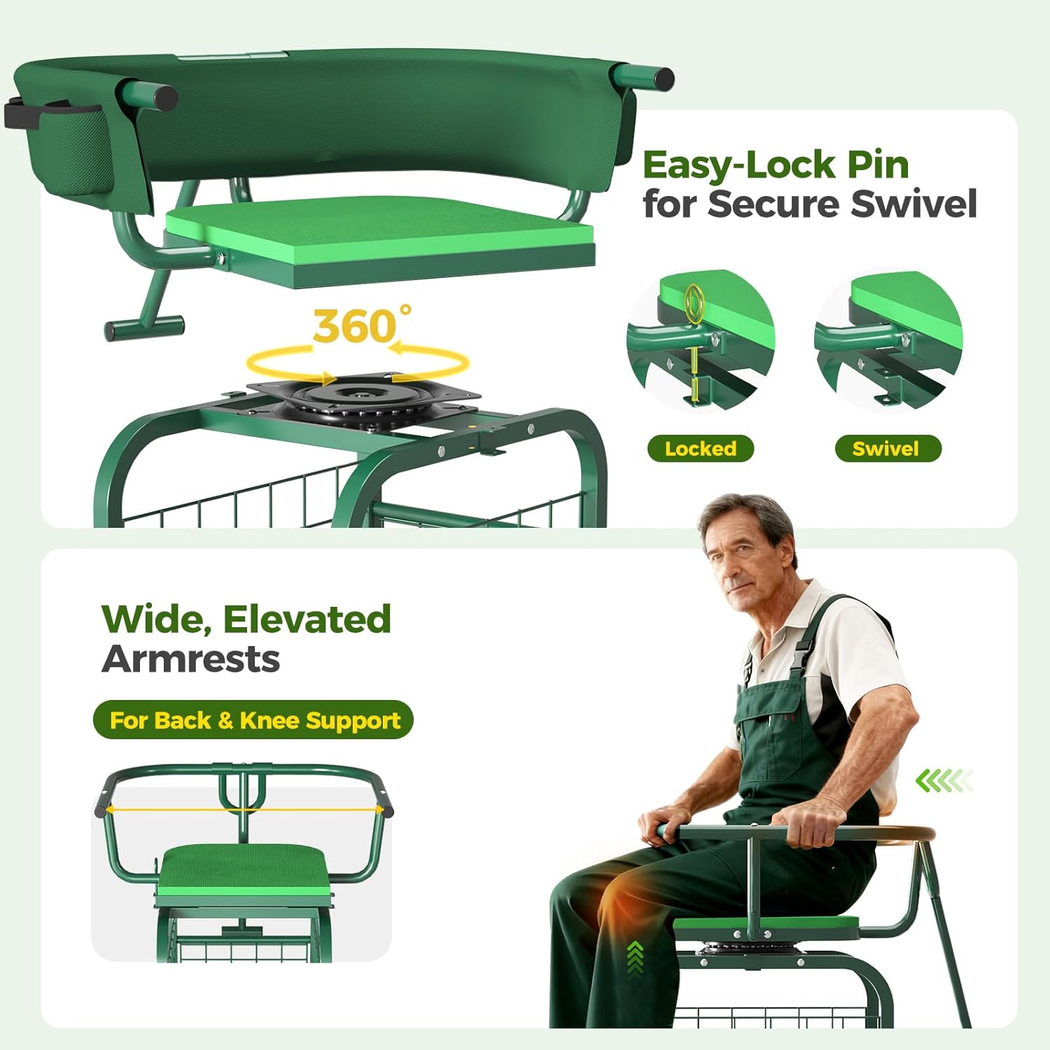 Garden Seat with Wheels, Rolli - огляд і ціна Gardening Tools For Seniors