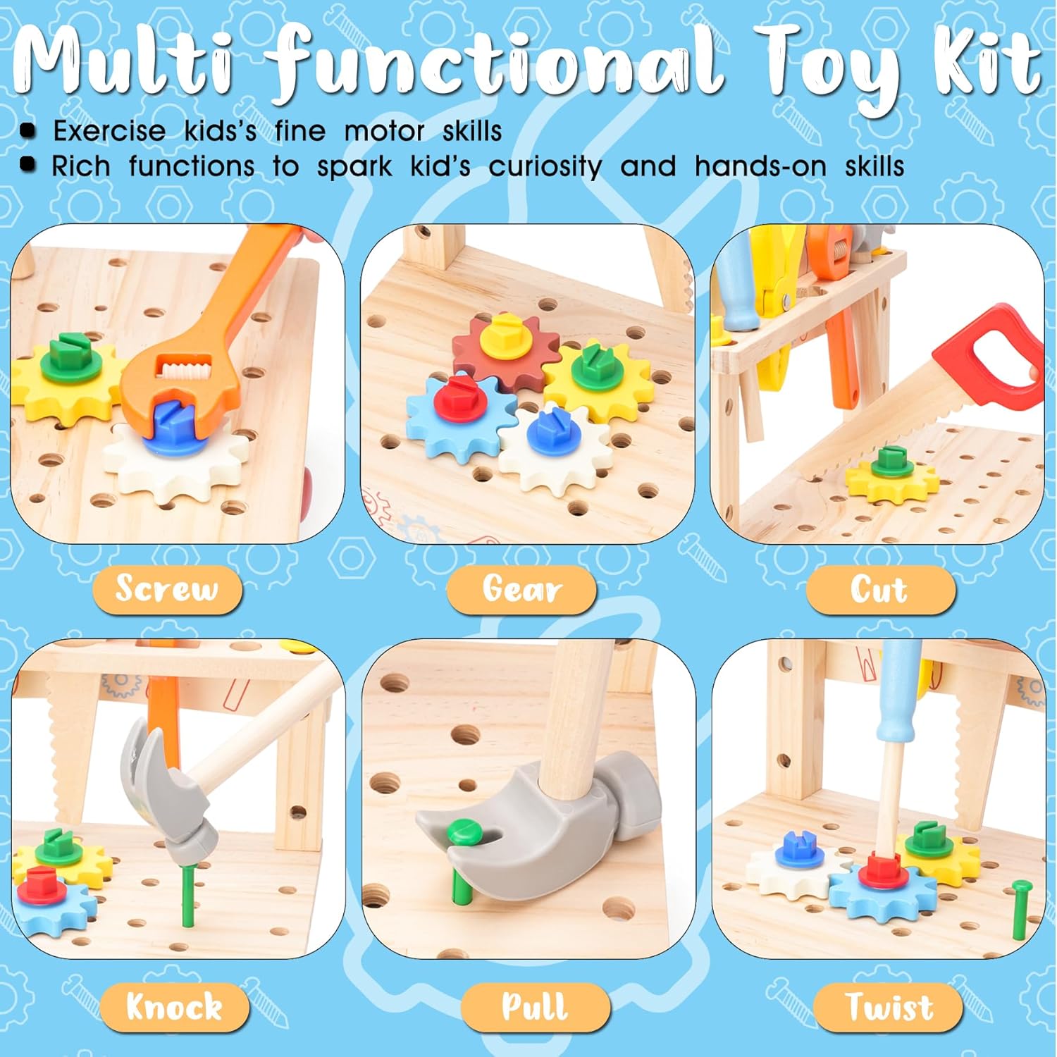 Wooden Tool Bench for Kids,Mon - огляд і ціна Gardening Tools Kids Set