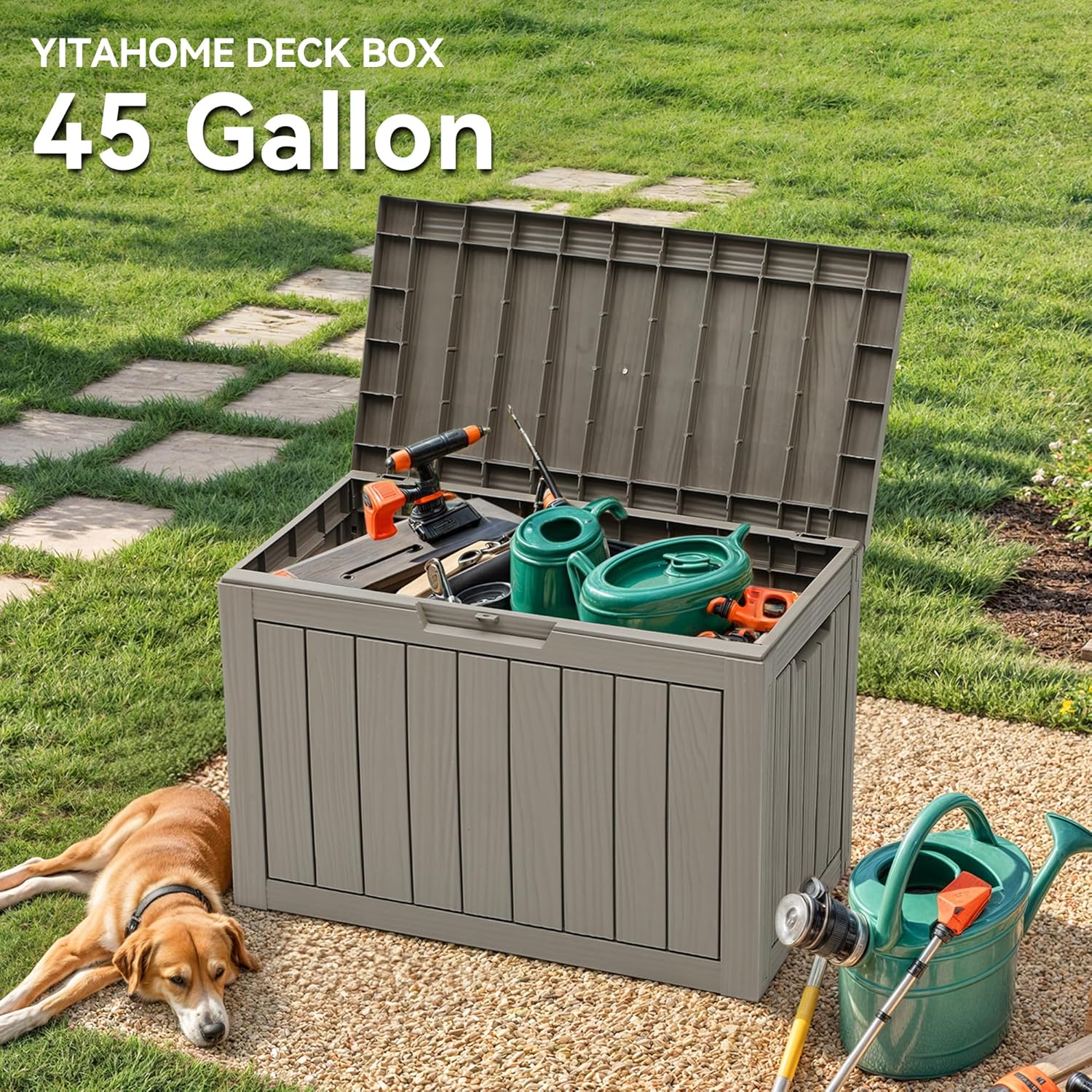 45 Gallon Deck Box, Outdoor St - огляд і ціна Gardening Tools Images