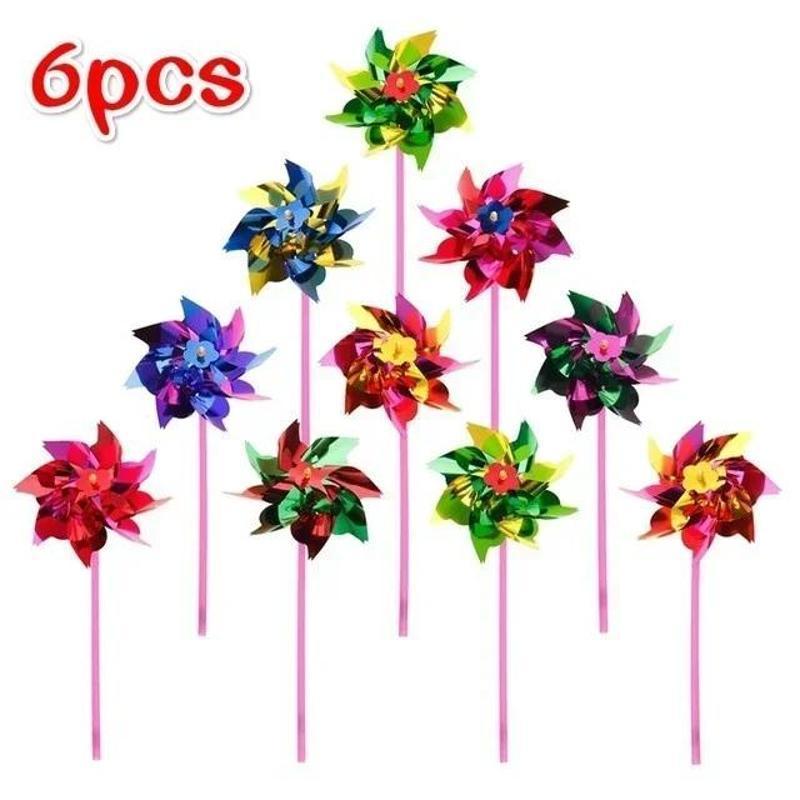 6Pcs Plastic Windmill Pinwheel - огляд і ціна Gardening Tools Toys