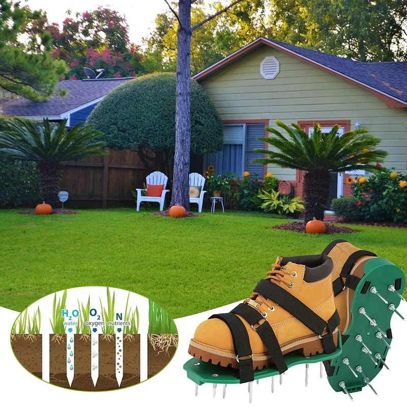 1 Pair Lawn Aerator Sandals Gr - огляд і ціна Gardening Tools Revit