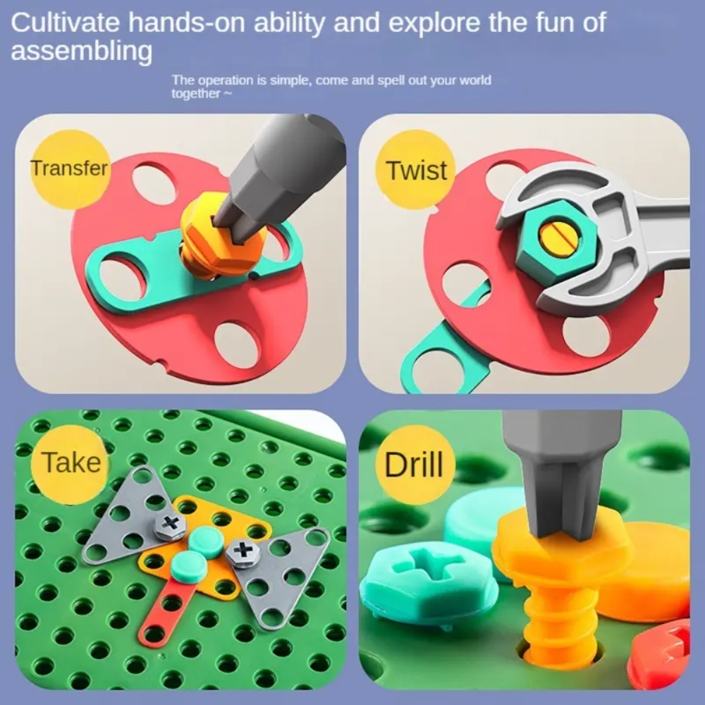 450Pcs Kids STEM Drill Set Cre - огляд і ціна Gardening Tools Kids Set
