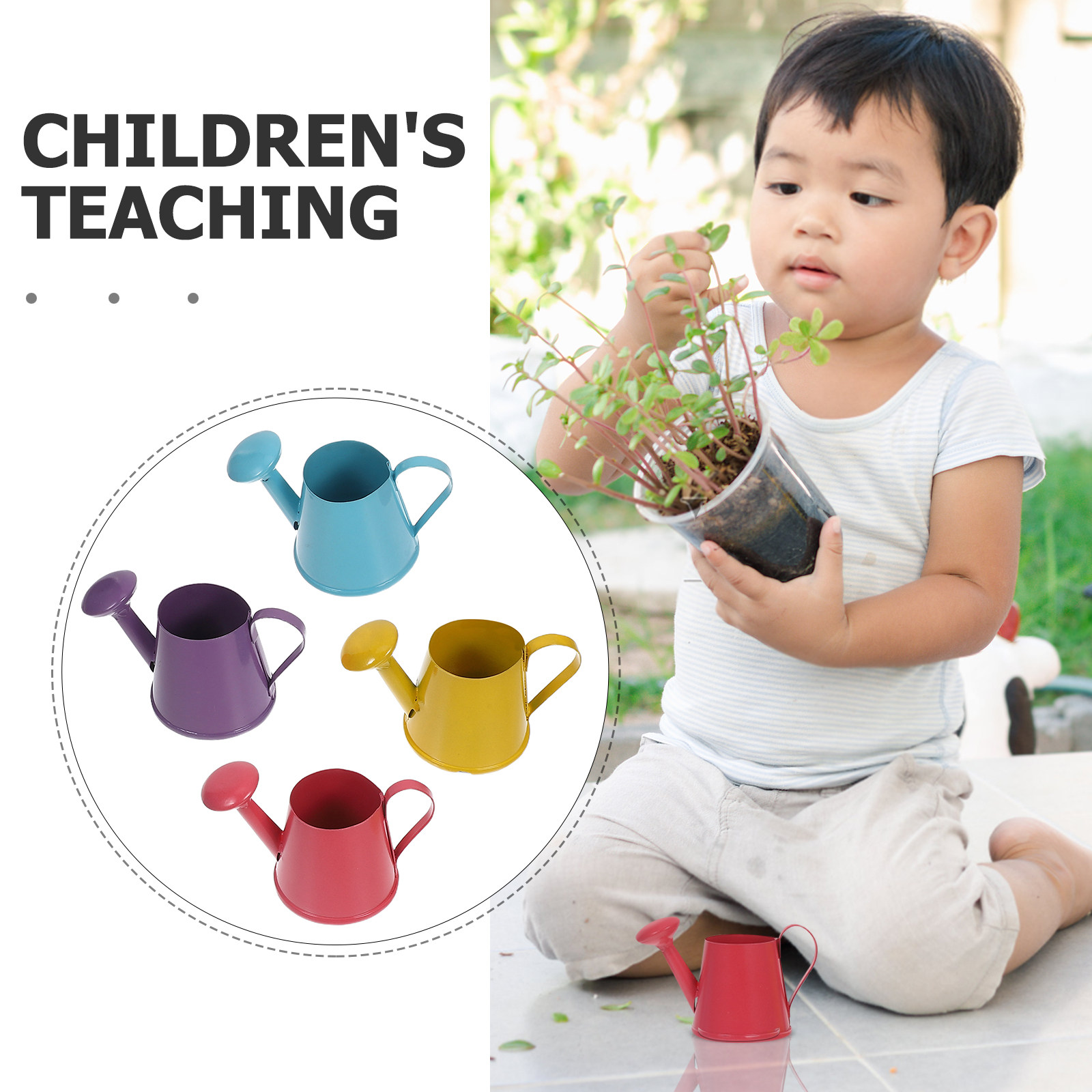 4Pcs Mini Metal Watering Can S - огляд і ціна Gardening Tools Kids Set